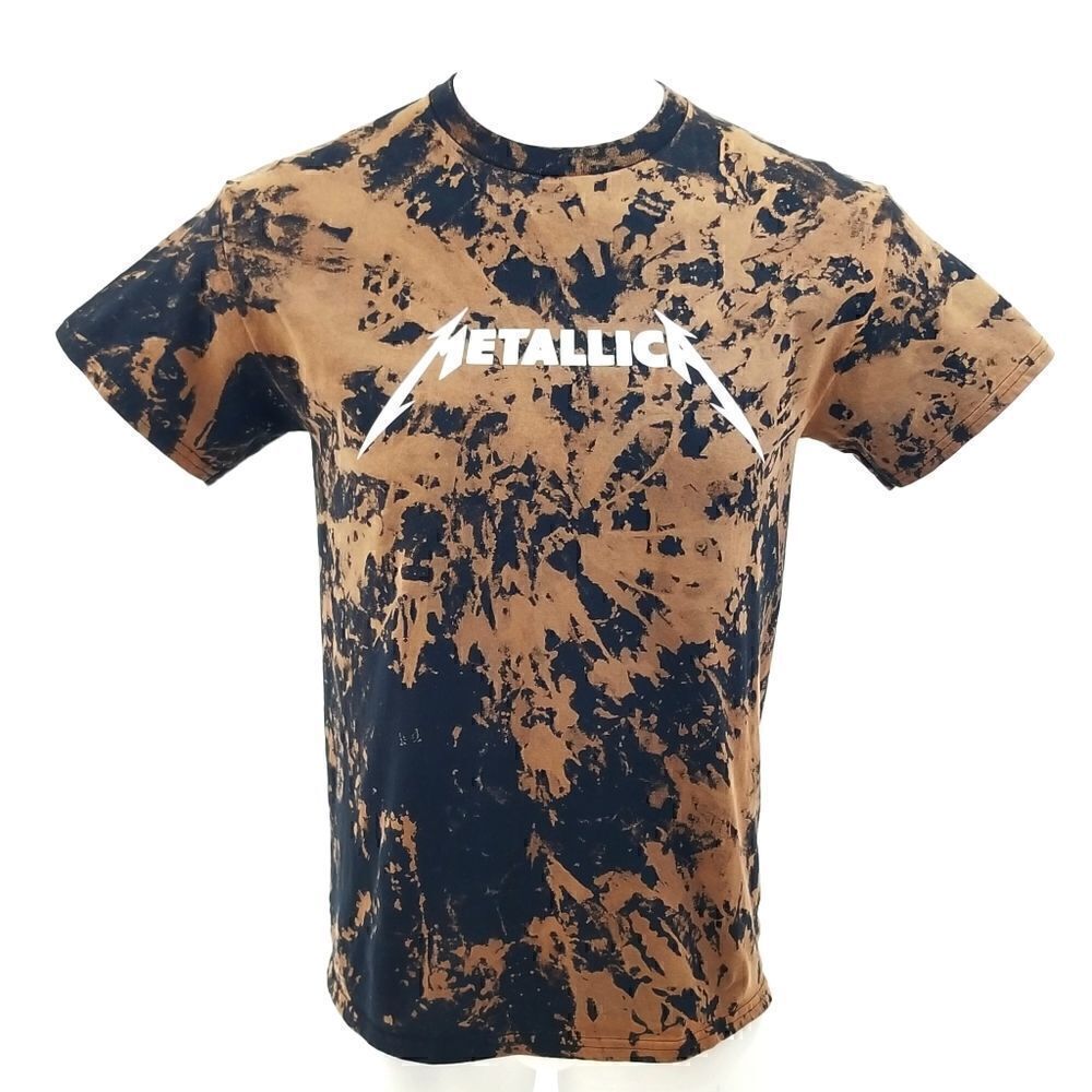 METALLICA Heavy Metal Rock Band Acid Washed Distressed Band Tee Rock Tee Rap Tee